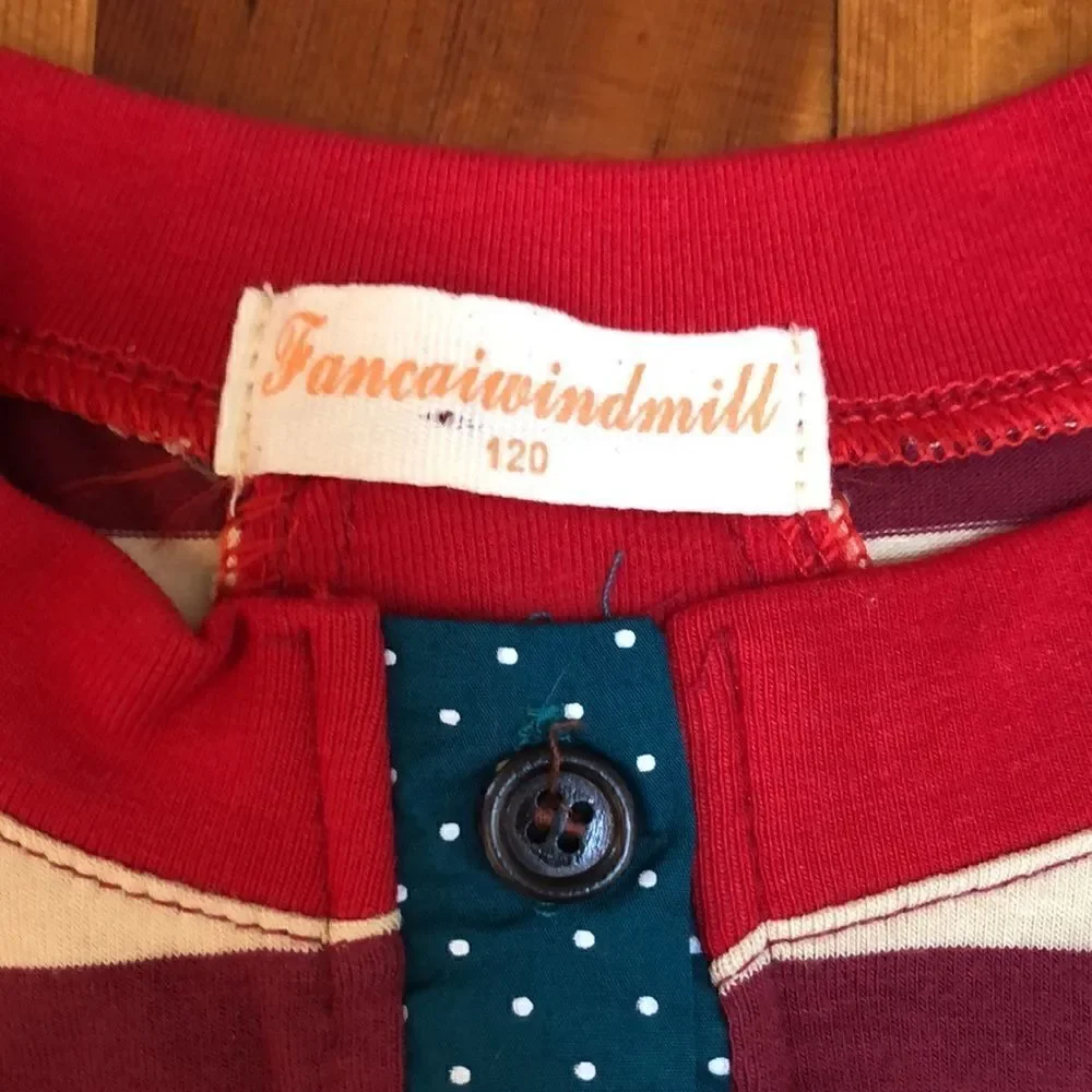 Fancaiwindmill girl's striped dress